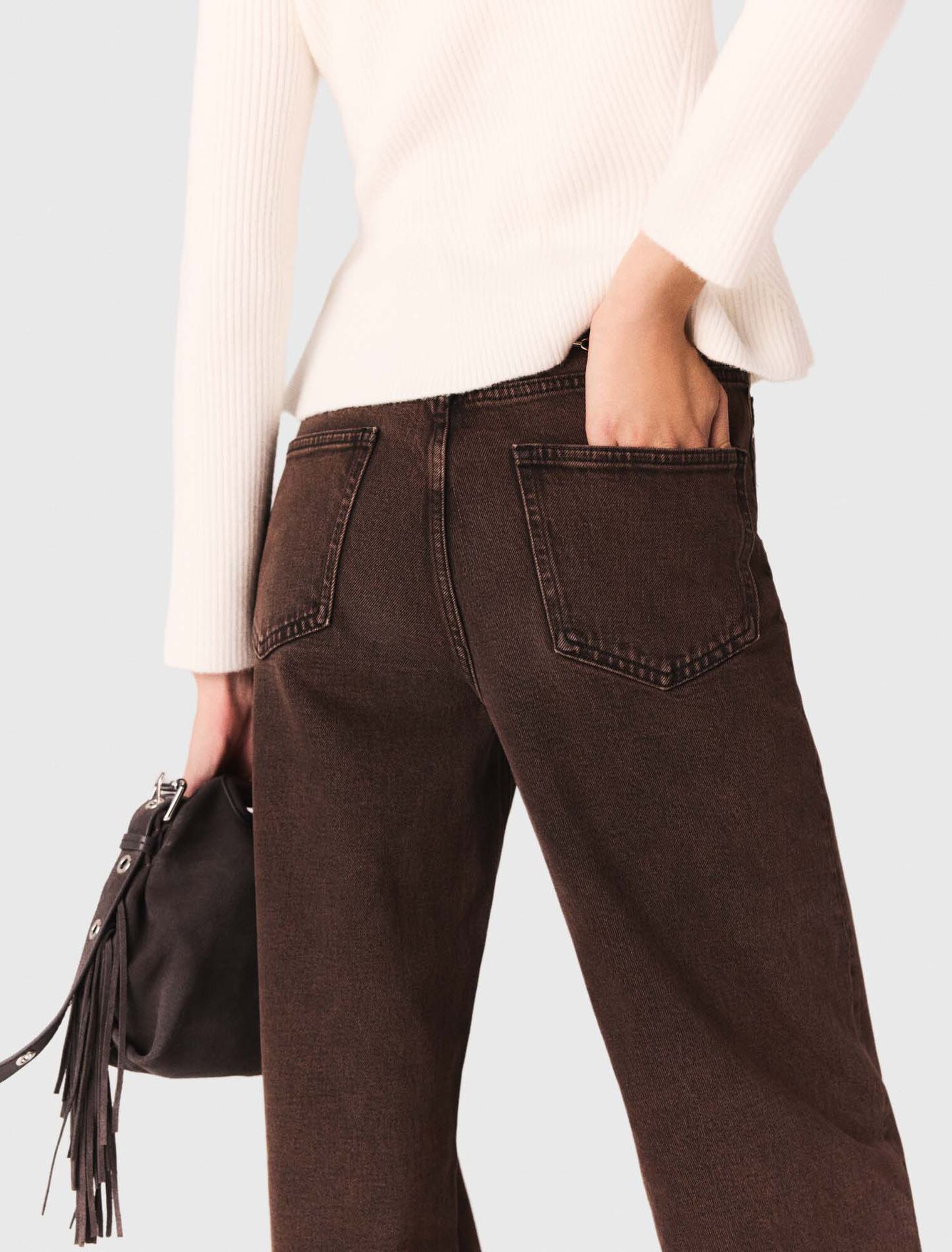 Bootcut jeans with chain