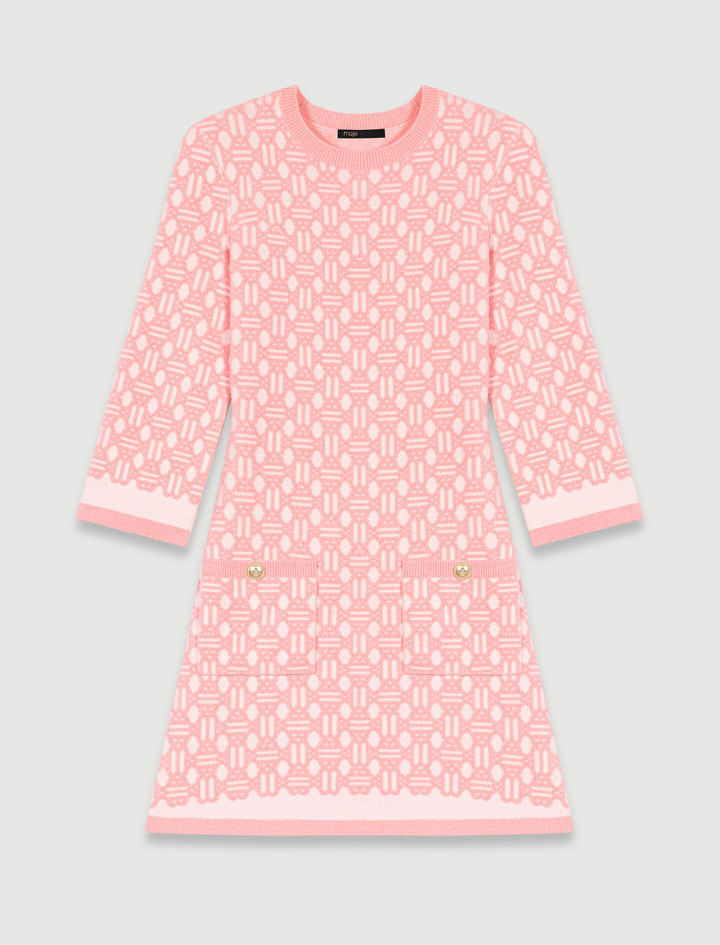 Pink jacquard dress