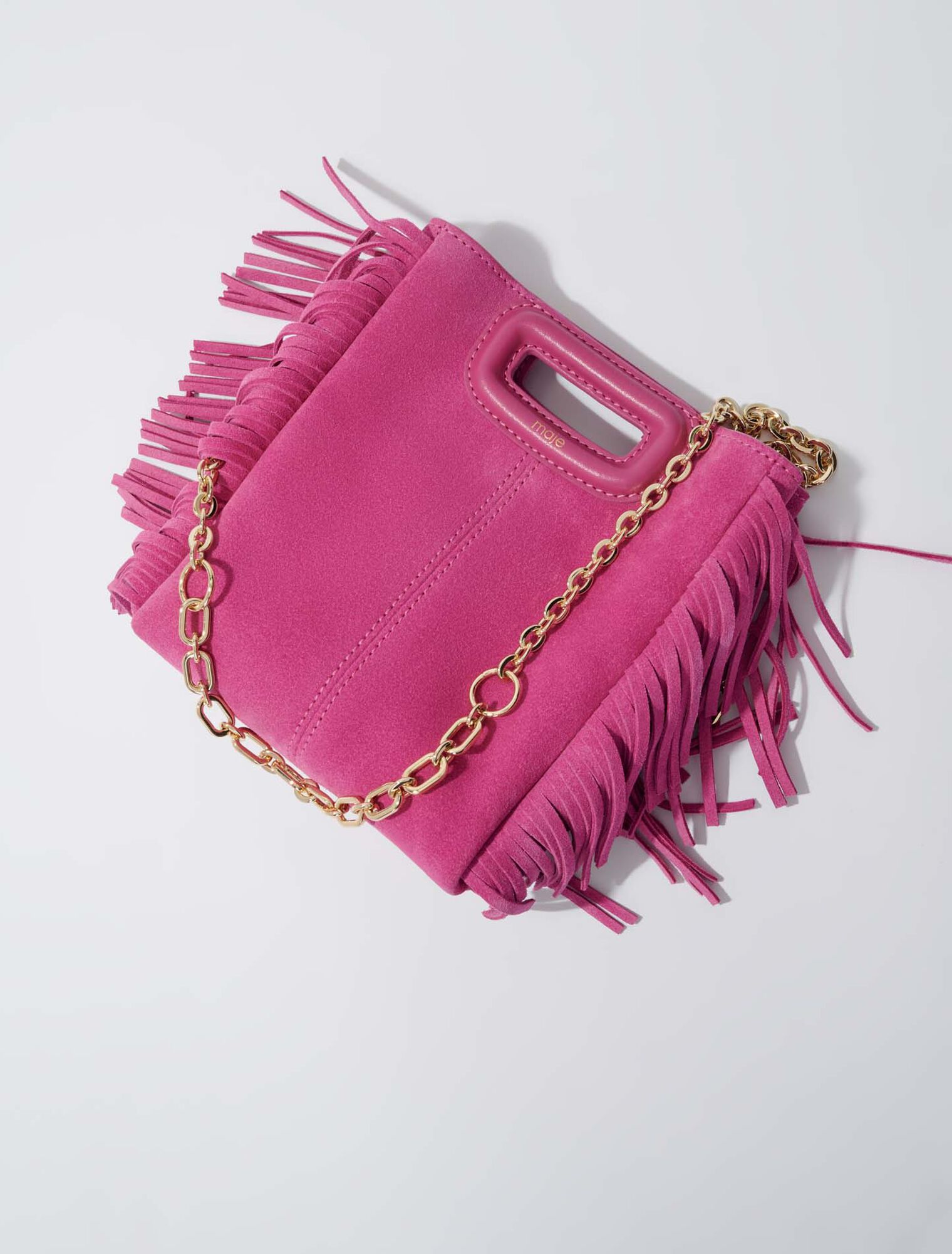 M mini bag in suede leather