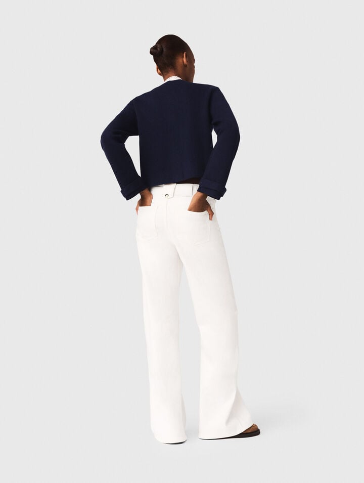 Cardigan avec col brod&eacute; amovible