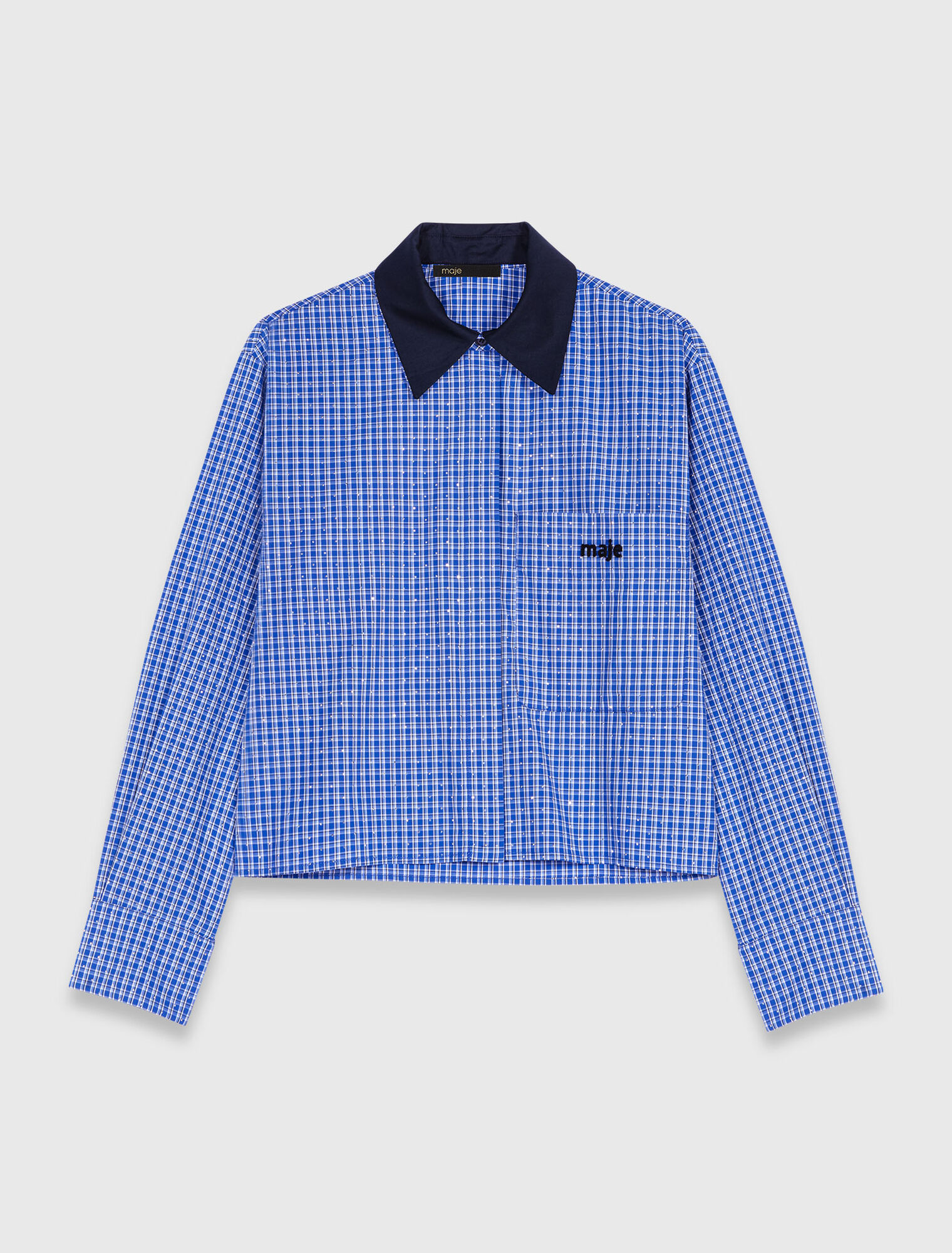 Chemise strassée avec col amovible
