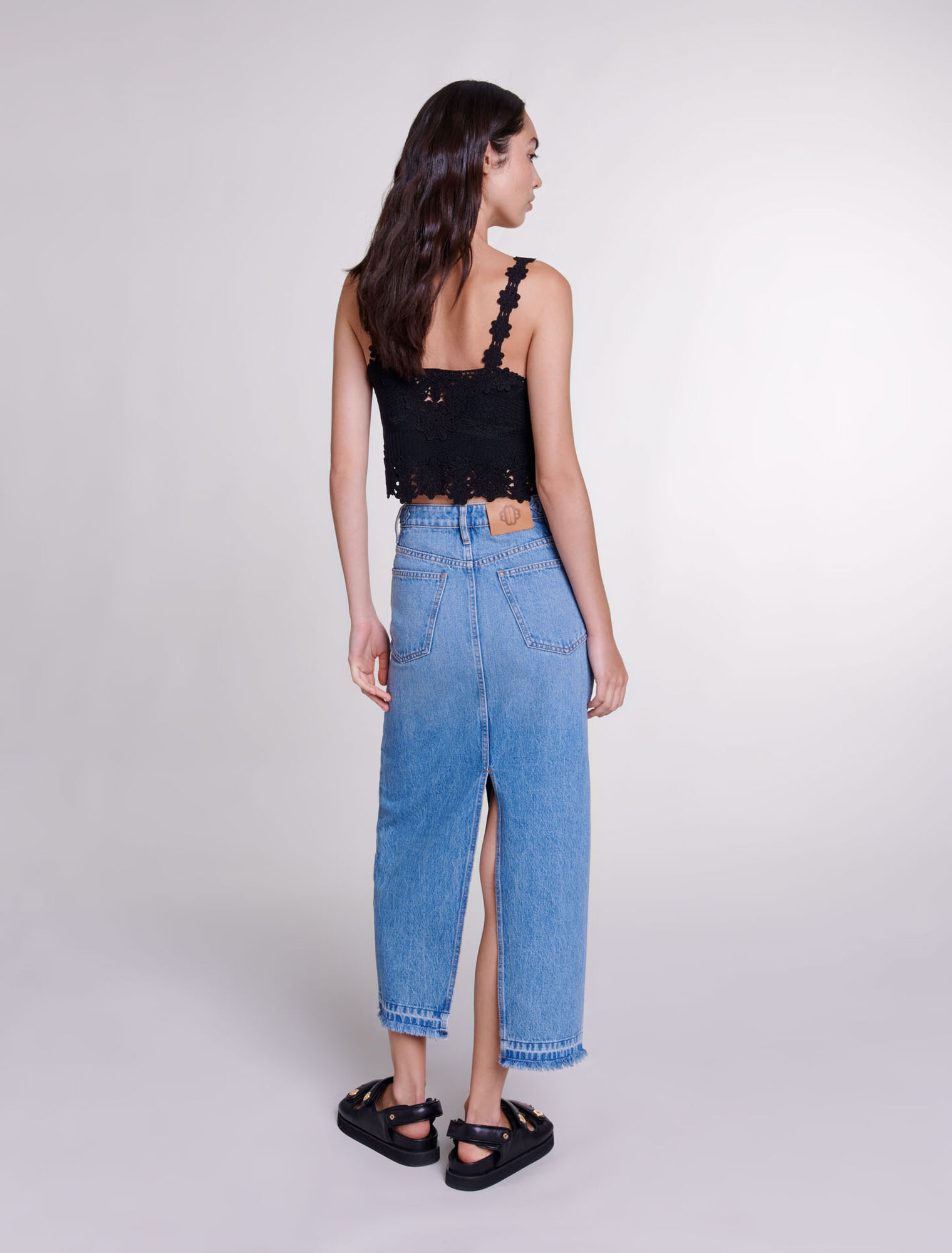 Jupe longue en denim