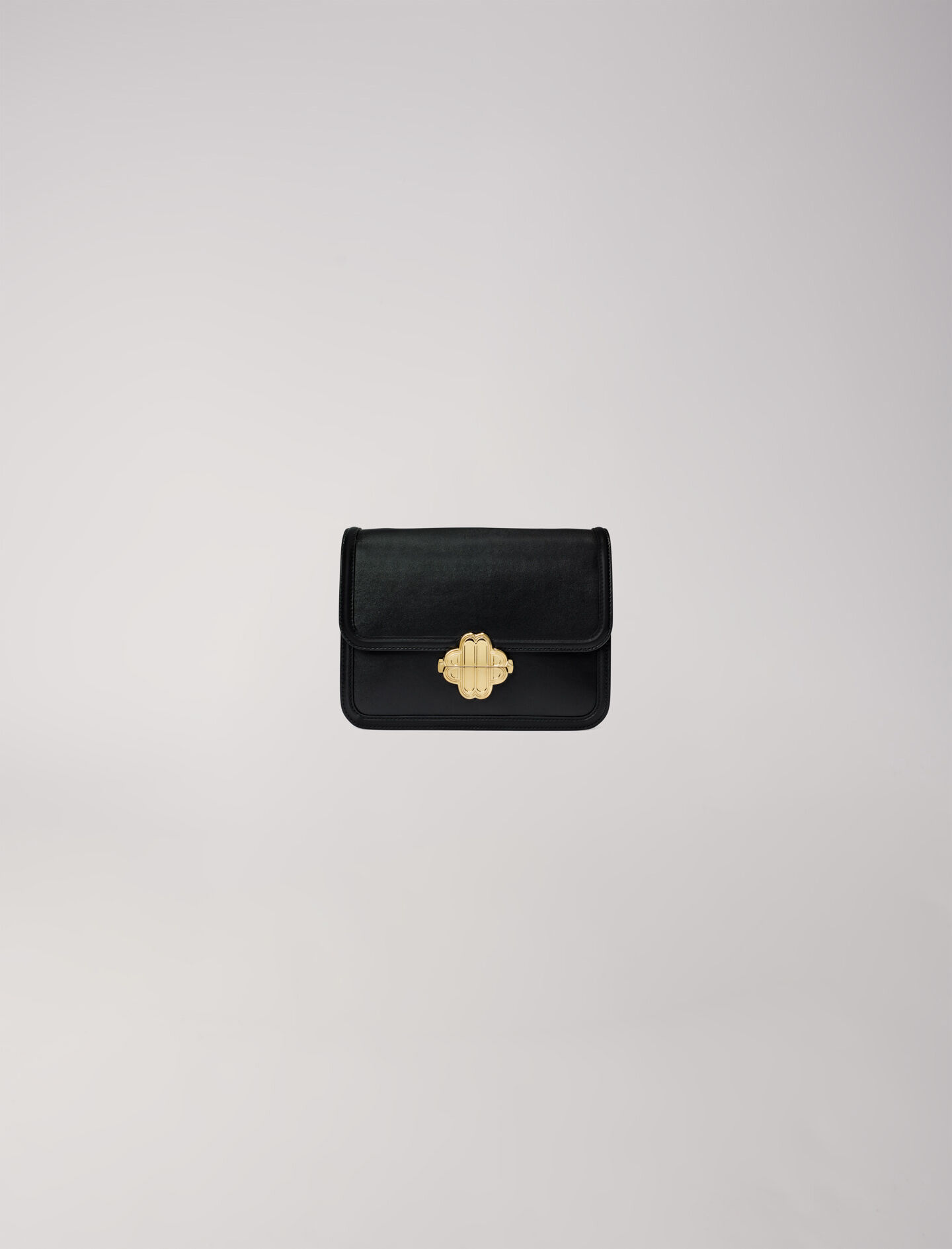 バッグ Mai Leather bag with clover clasp Black / Gray For Women | Maje