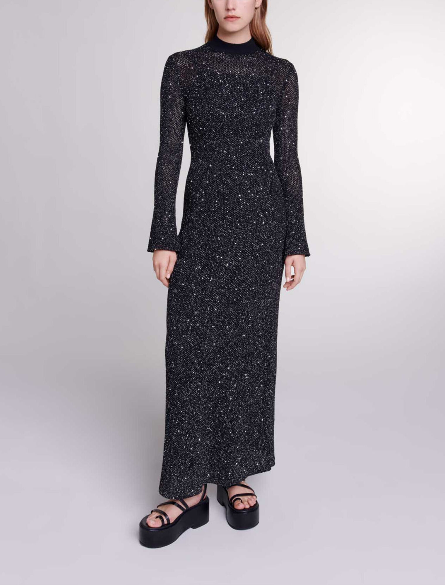 Robe longue en maille
