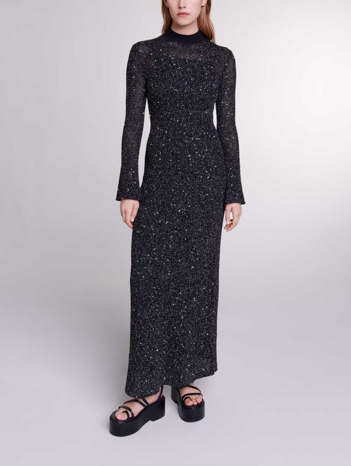 Robe longue en maille