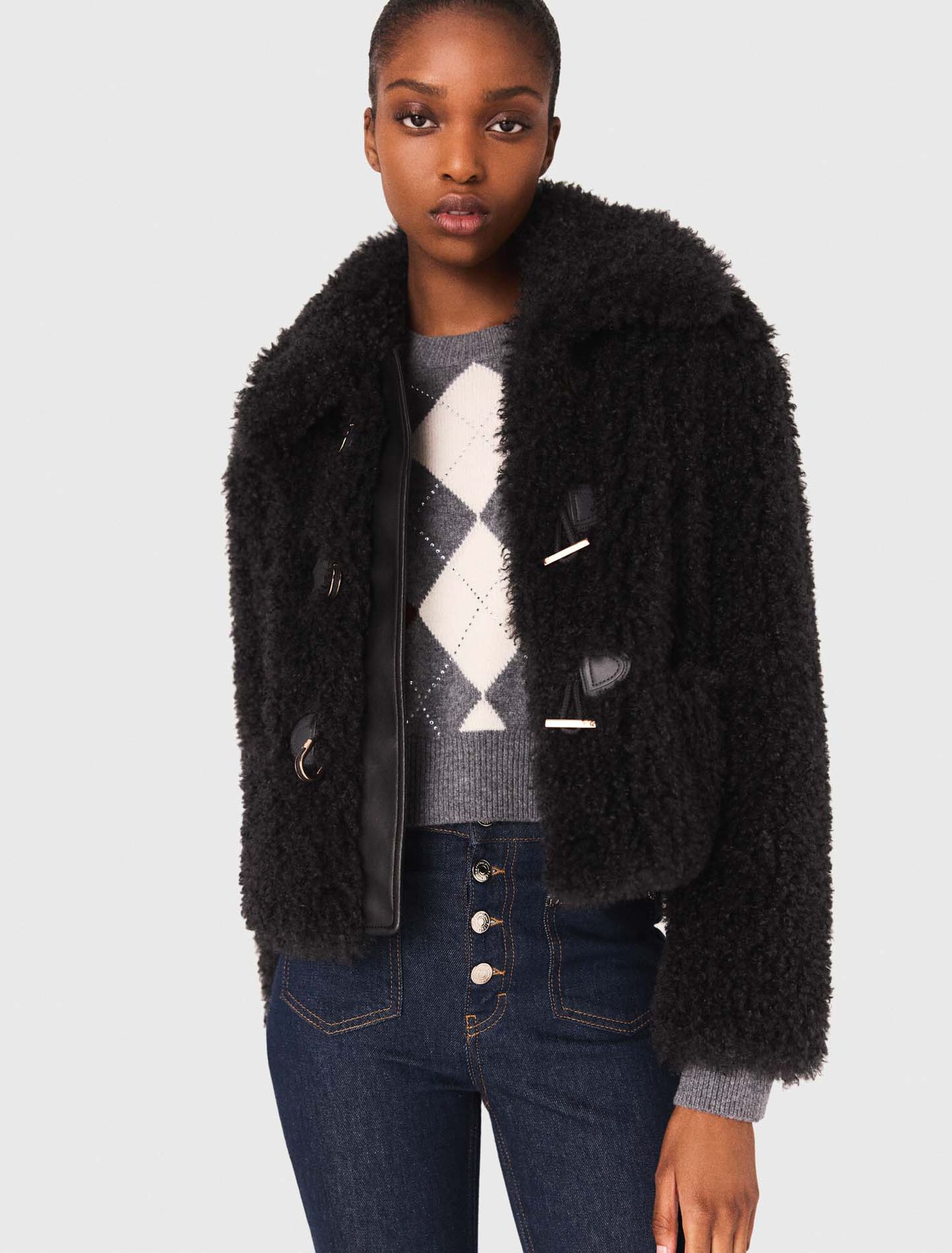 Manteau court en bouclette