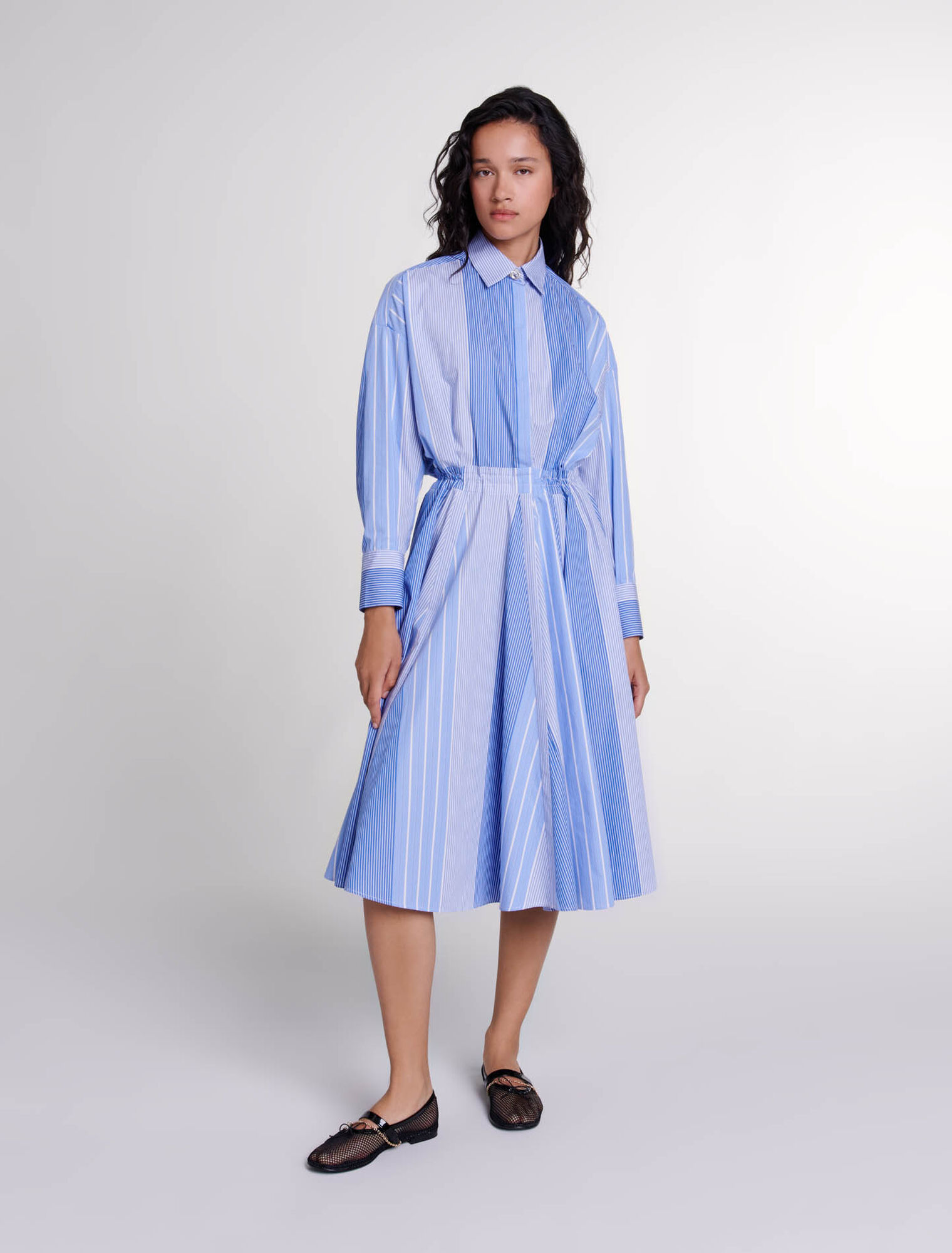 Robe logue patchwork à rayures 