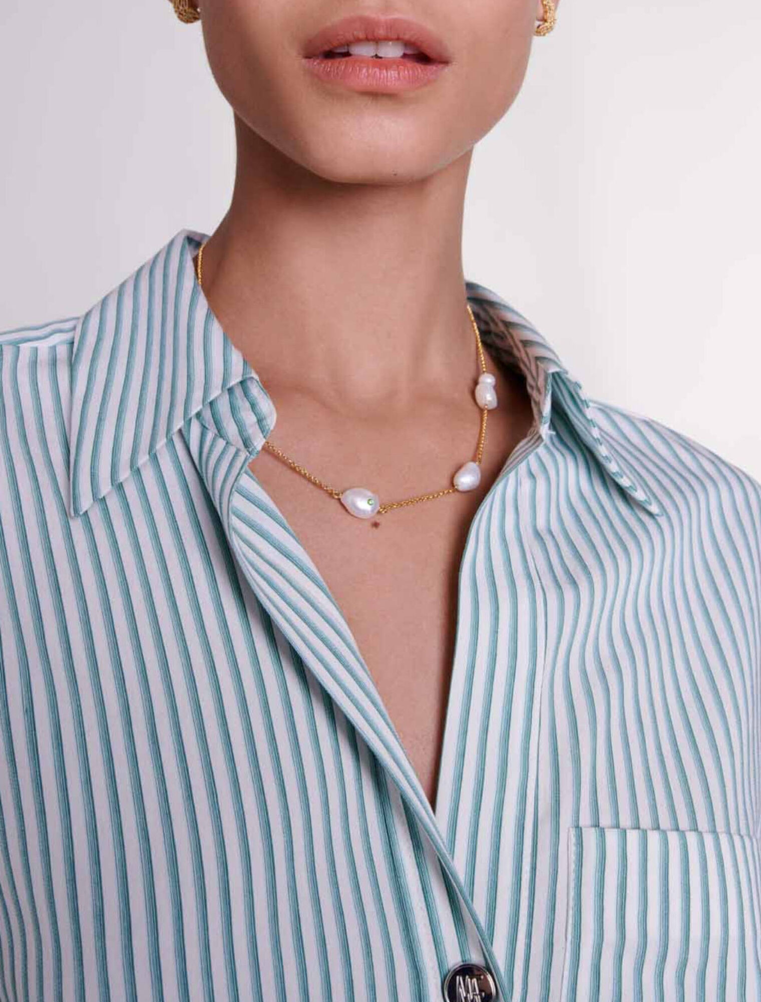 Robe chemise à rayures