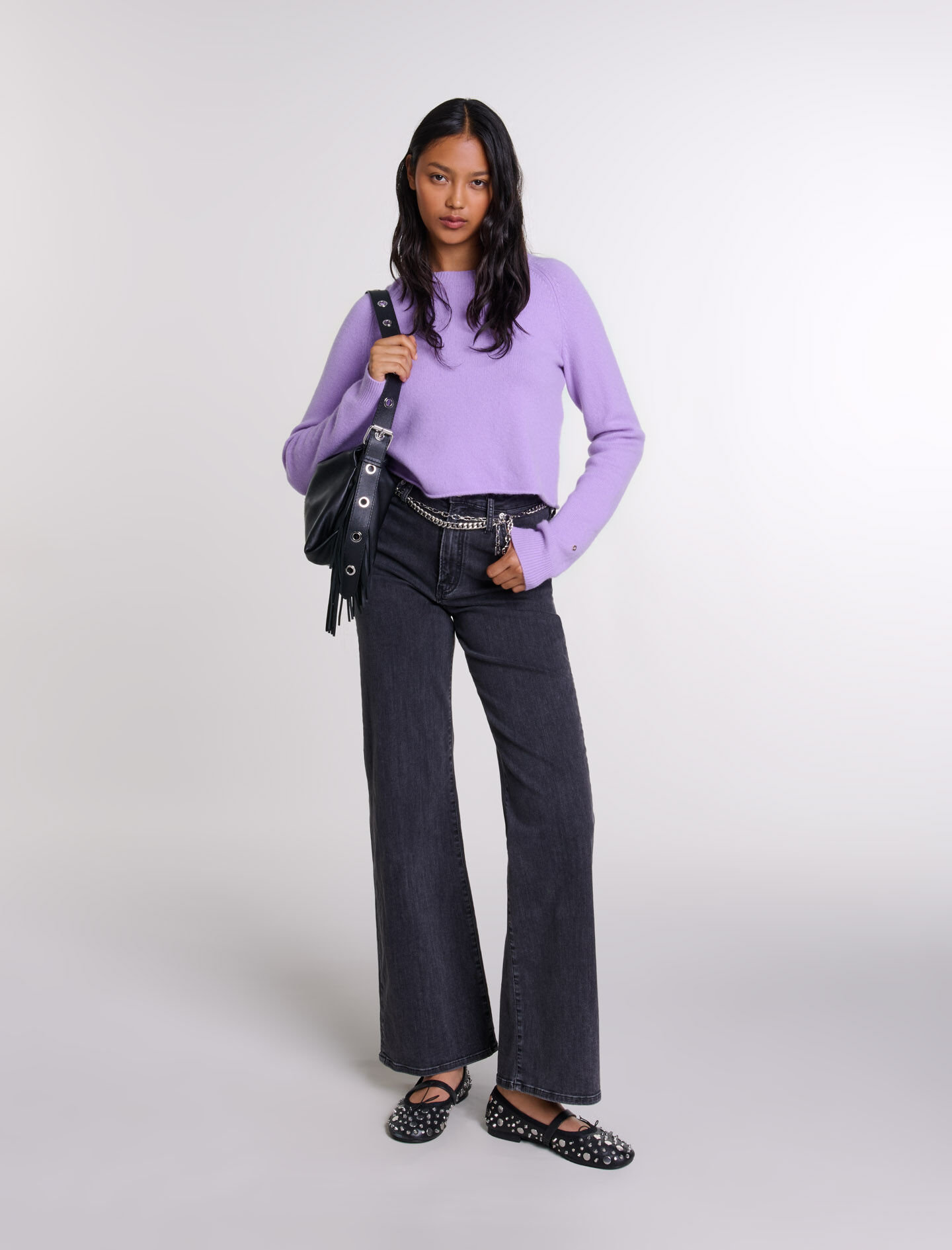 Purple high waisted jeans cheap