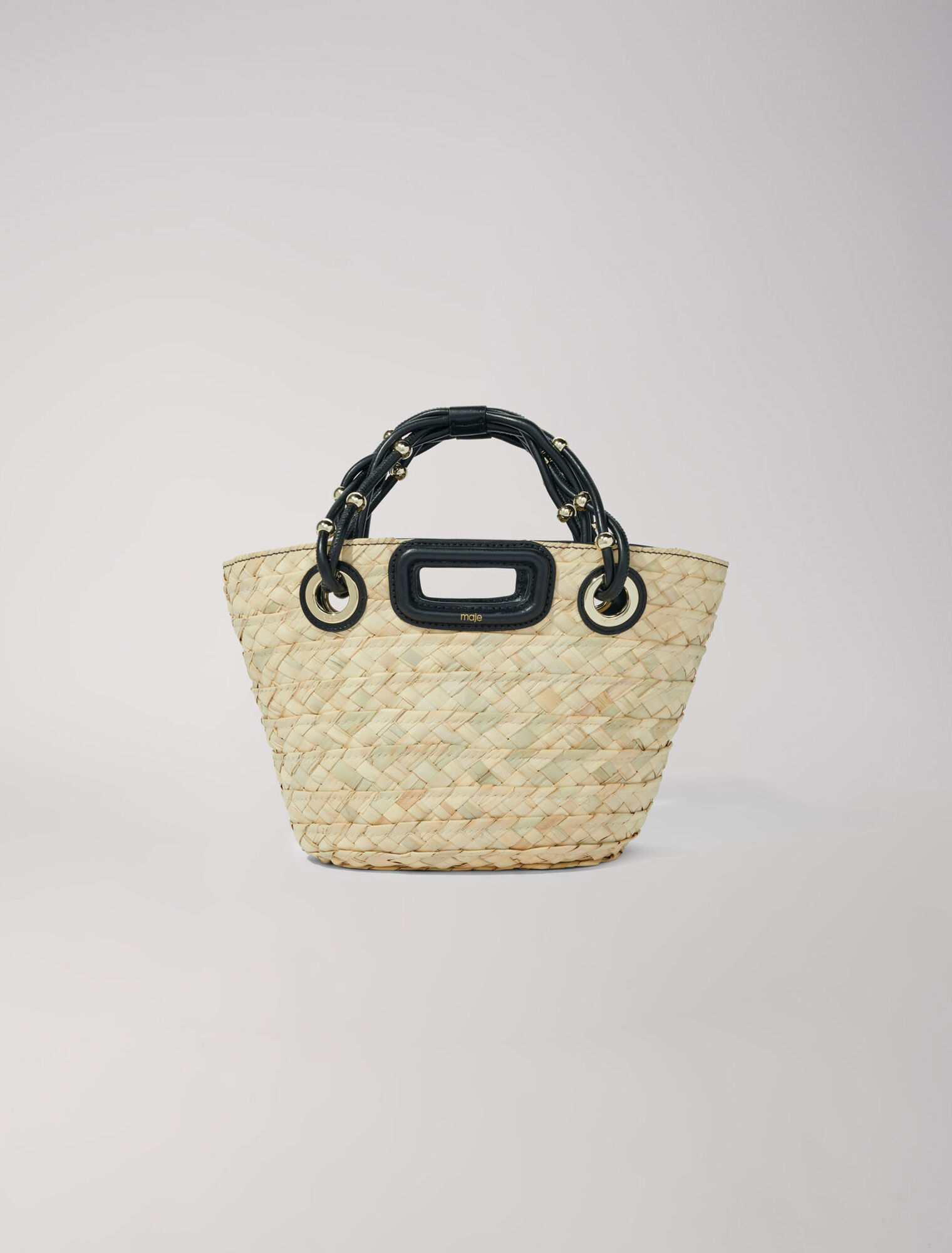 Mini woven basket bag