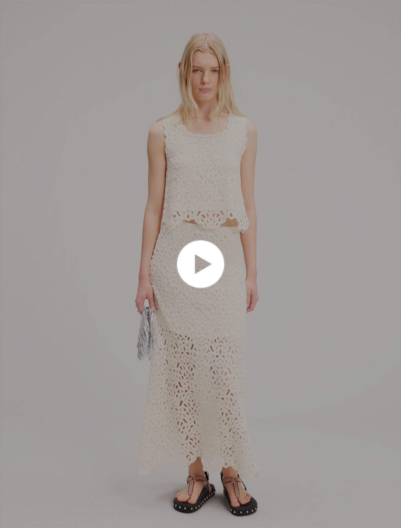 Jupe longue en crochet