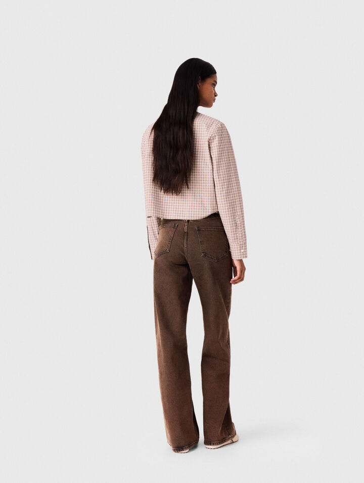 Jean bootcut avec cha&icirc;ne