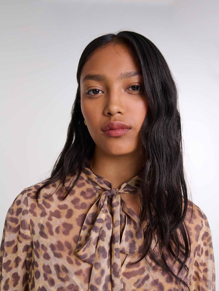 Leopard-print short dress