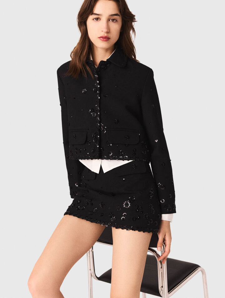 Veste courte brodée