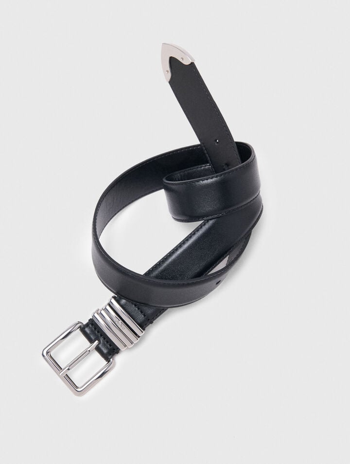 Ceinture en cuir lisse
