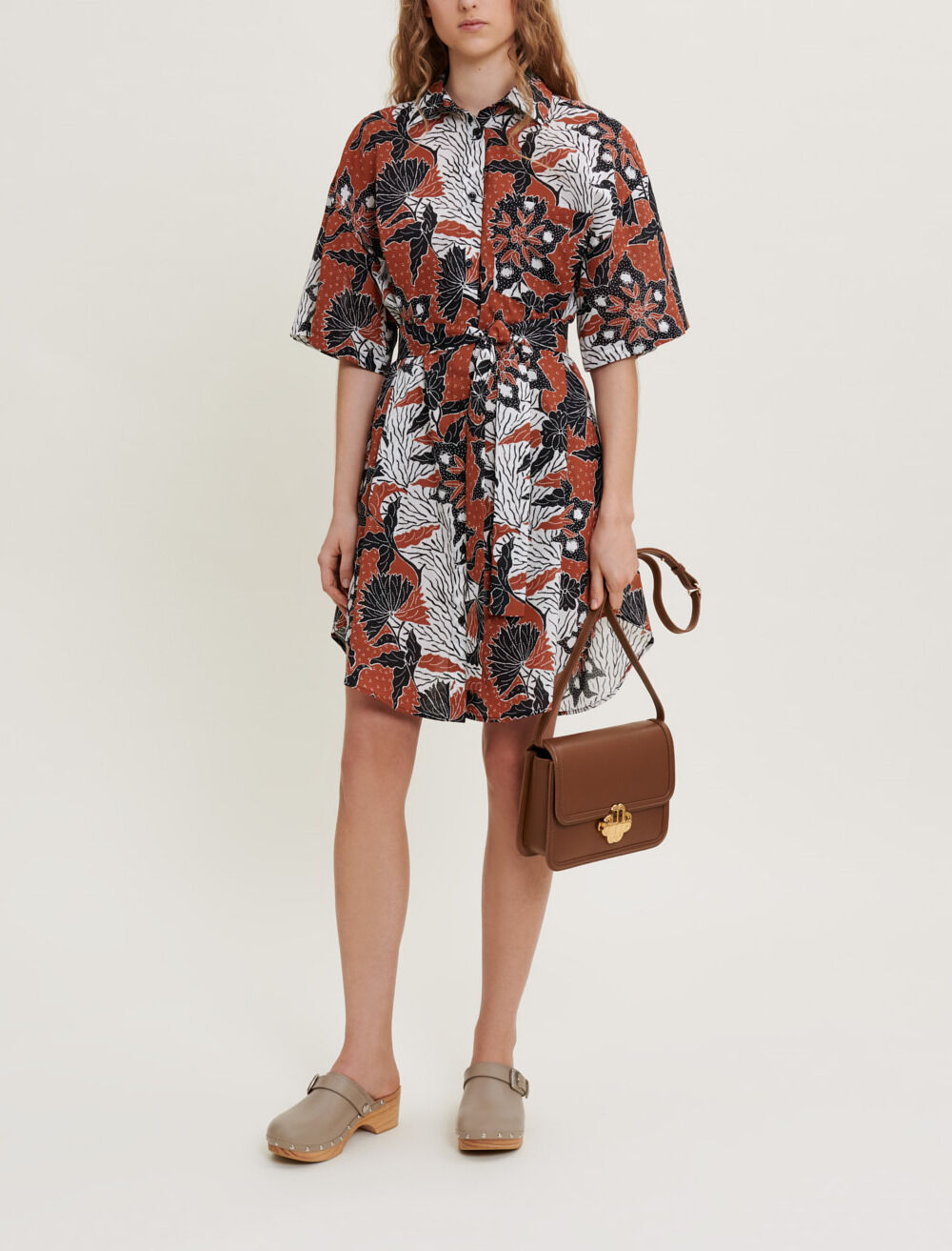 Maje printed shirt dress online