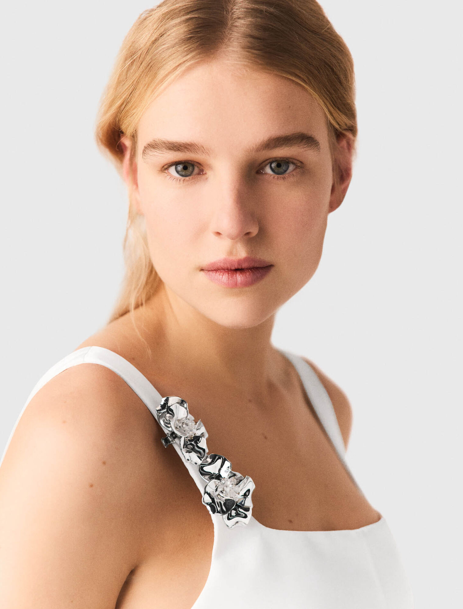 Robe courte en satin