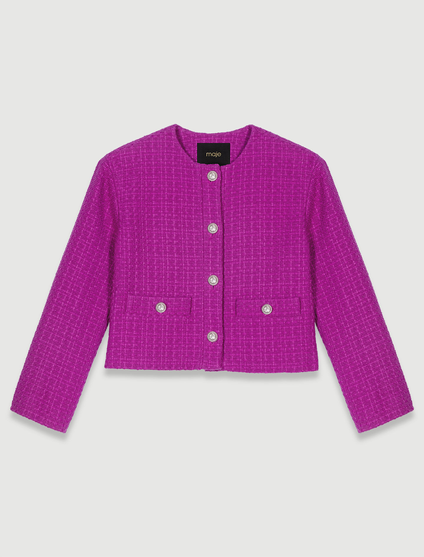 majeピンク ツイード ジャケット Tweed jacket Pink For Women | Maje