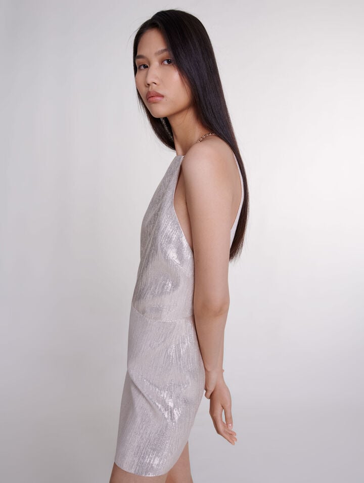 Robe courte métallisée
