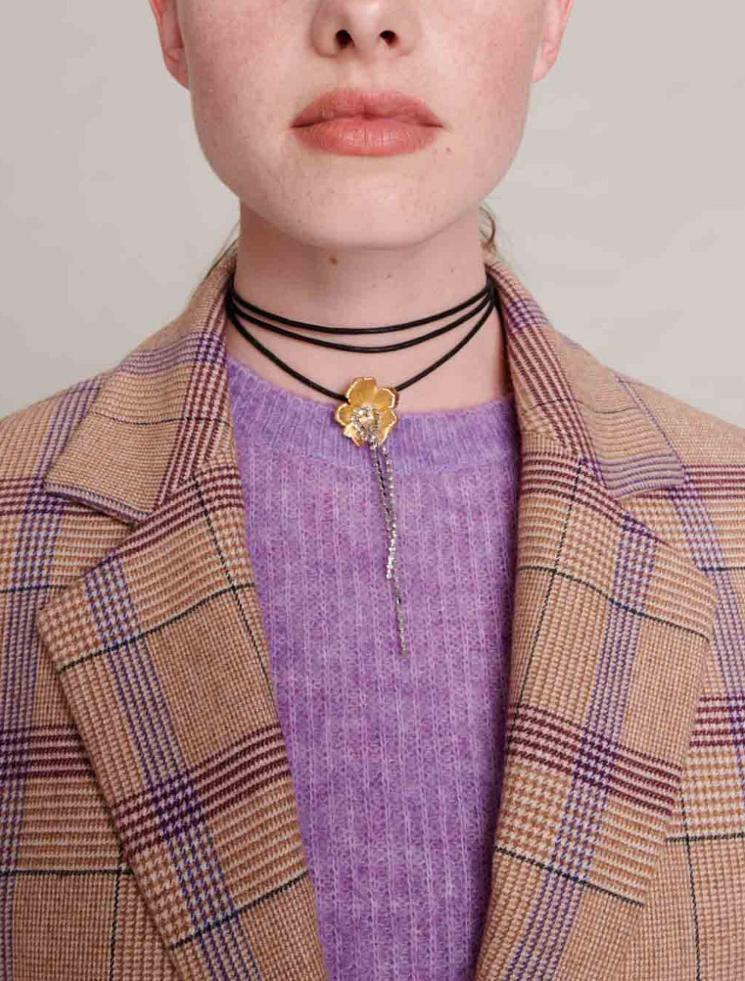 Checked suit jacket
