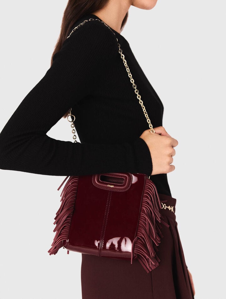 Sac M Mini en cuir verni