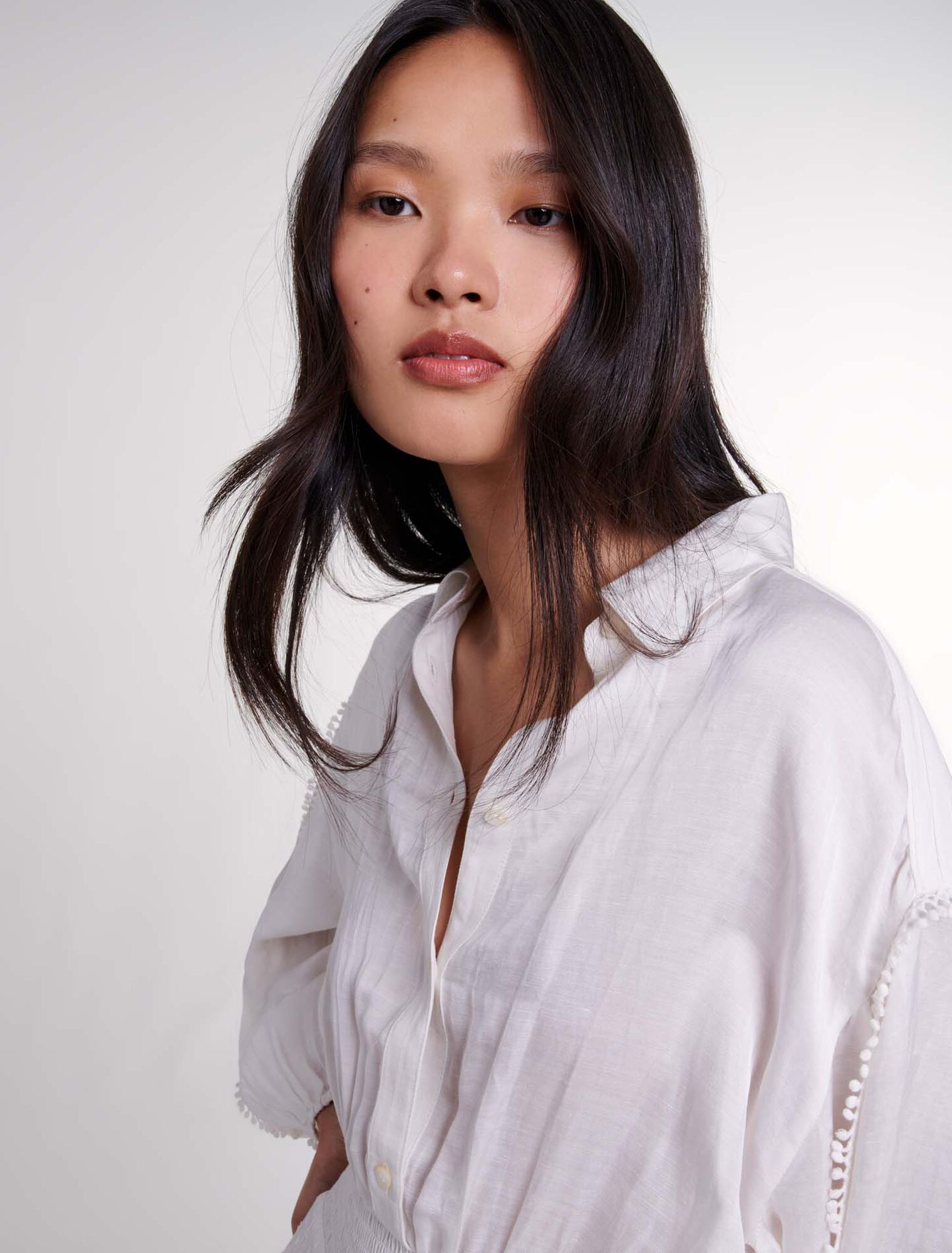 Robe courte en patchwork de coton