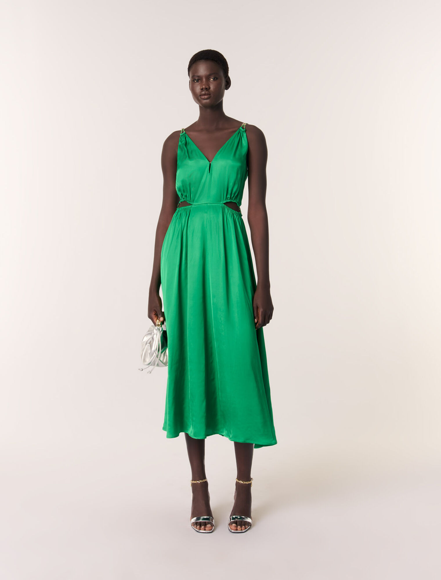 Satin-look maxi dress