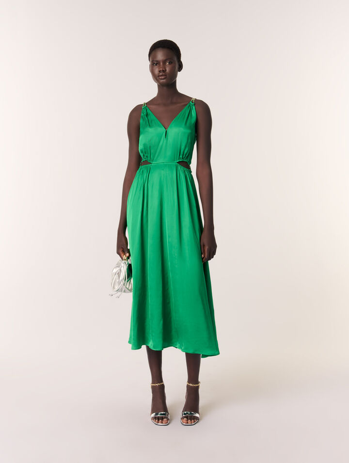 Satin-look maxi dress
