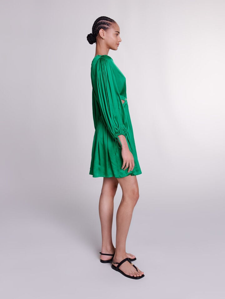 Robe courte satinée