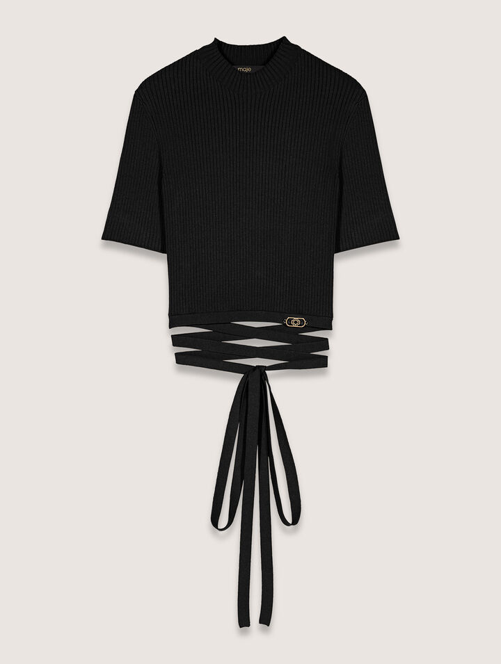 Criss-cross cropped top
