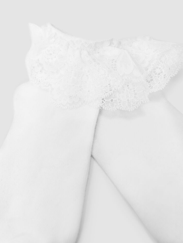 Chaussettes à volants dentelle