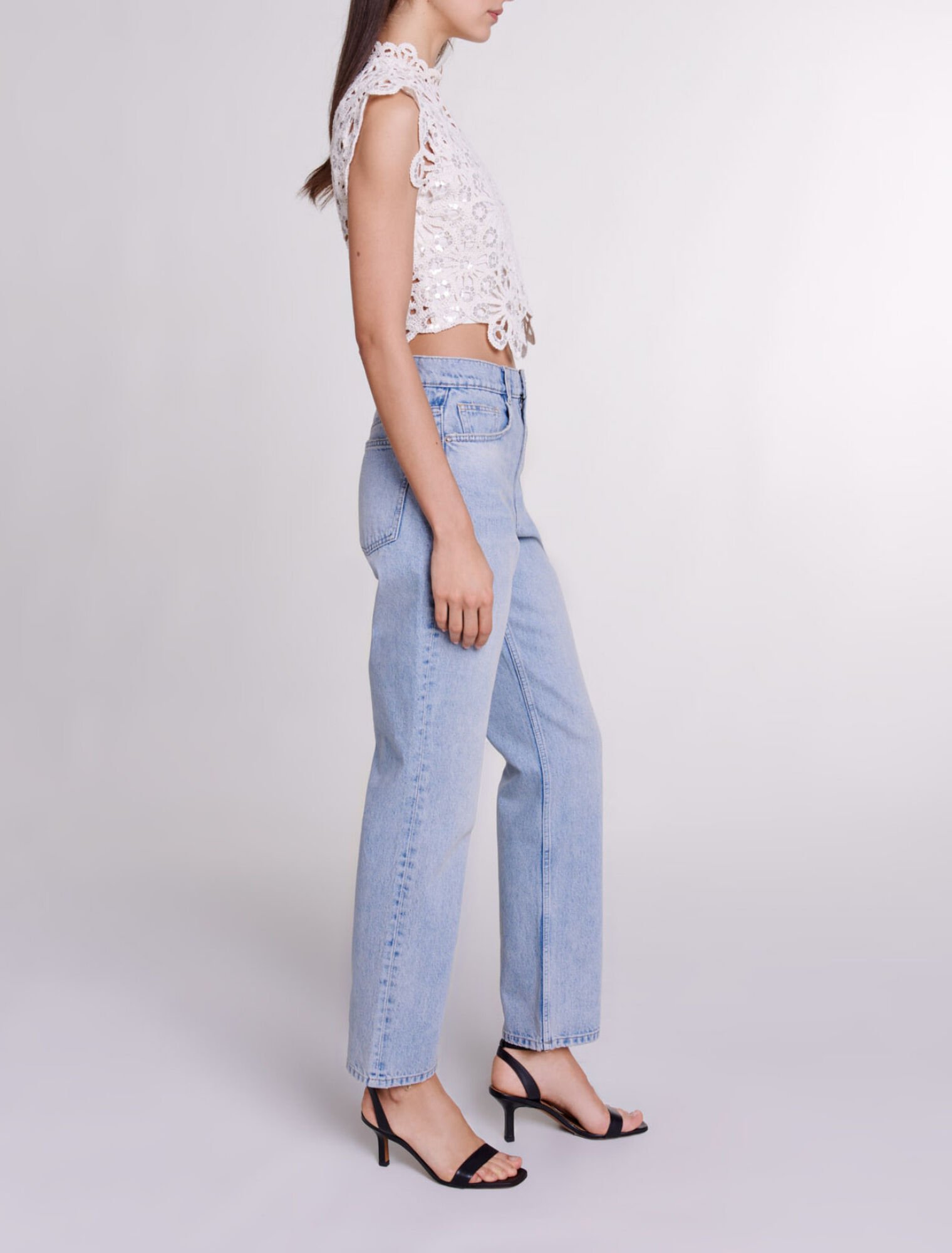 Top en crochet et sequins