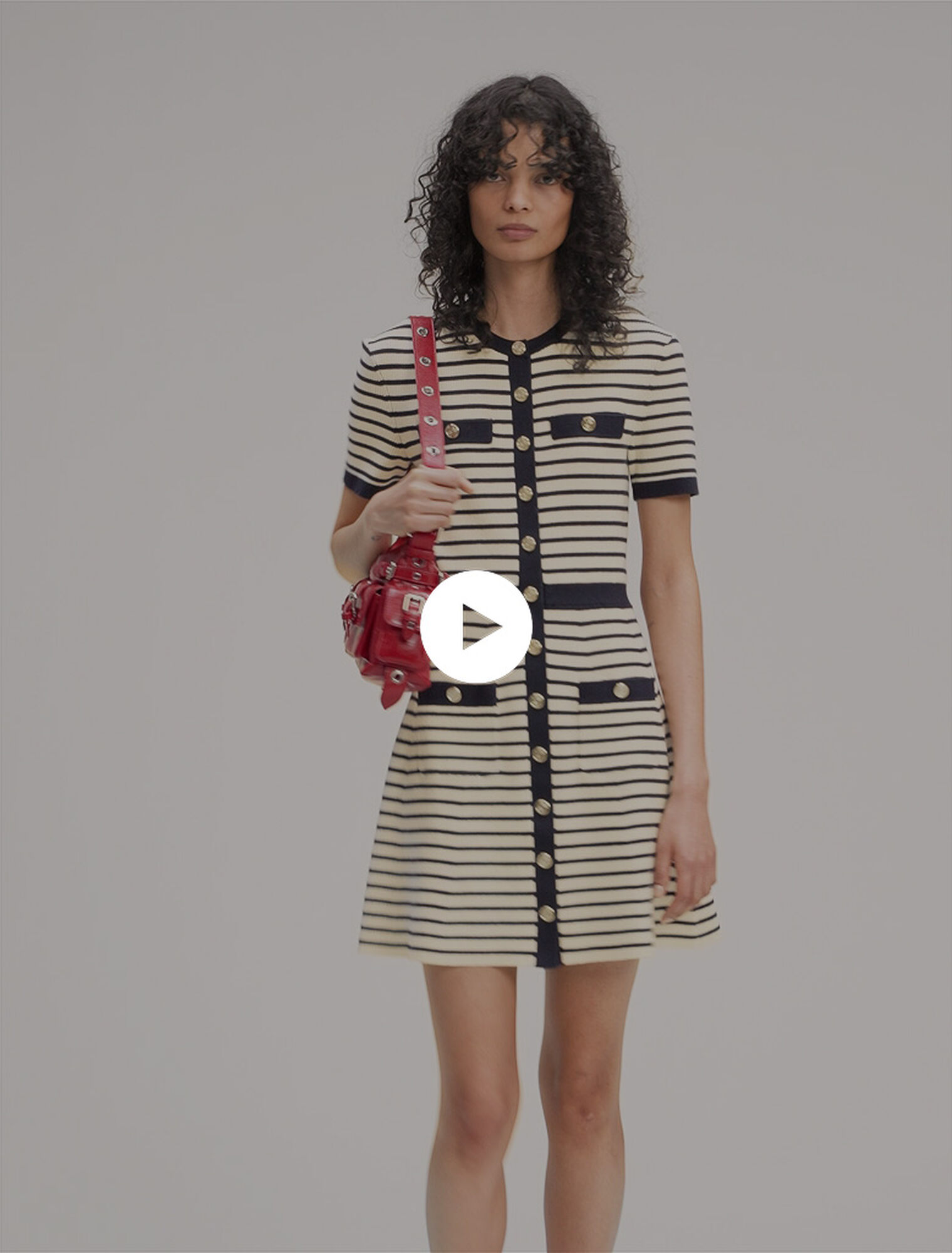 Rib knit mini dress