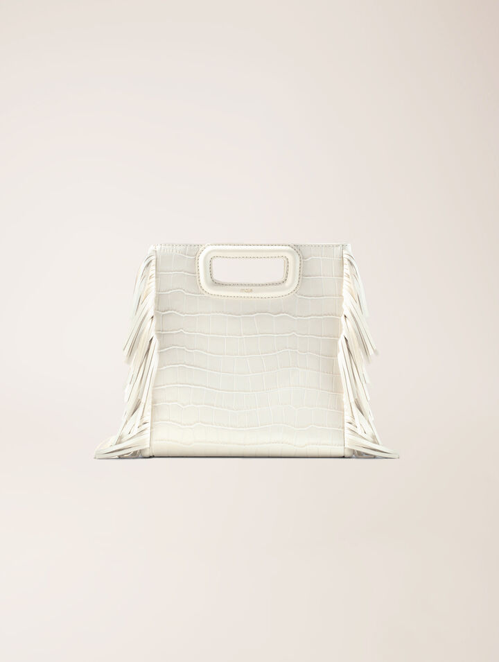 Sac M en cuir effet croco