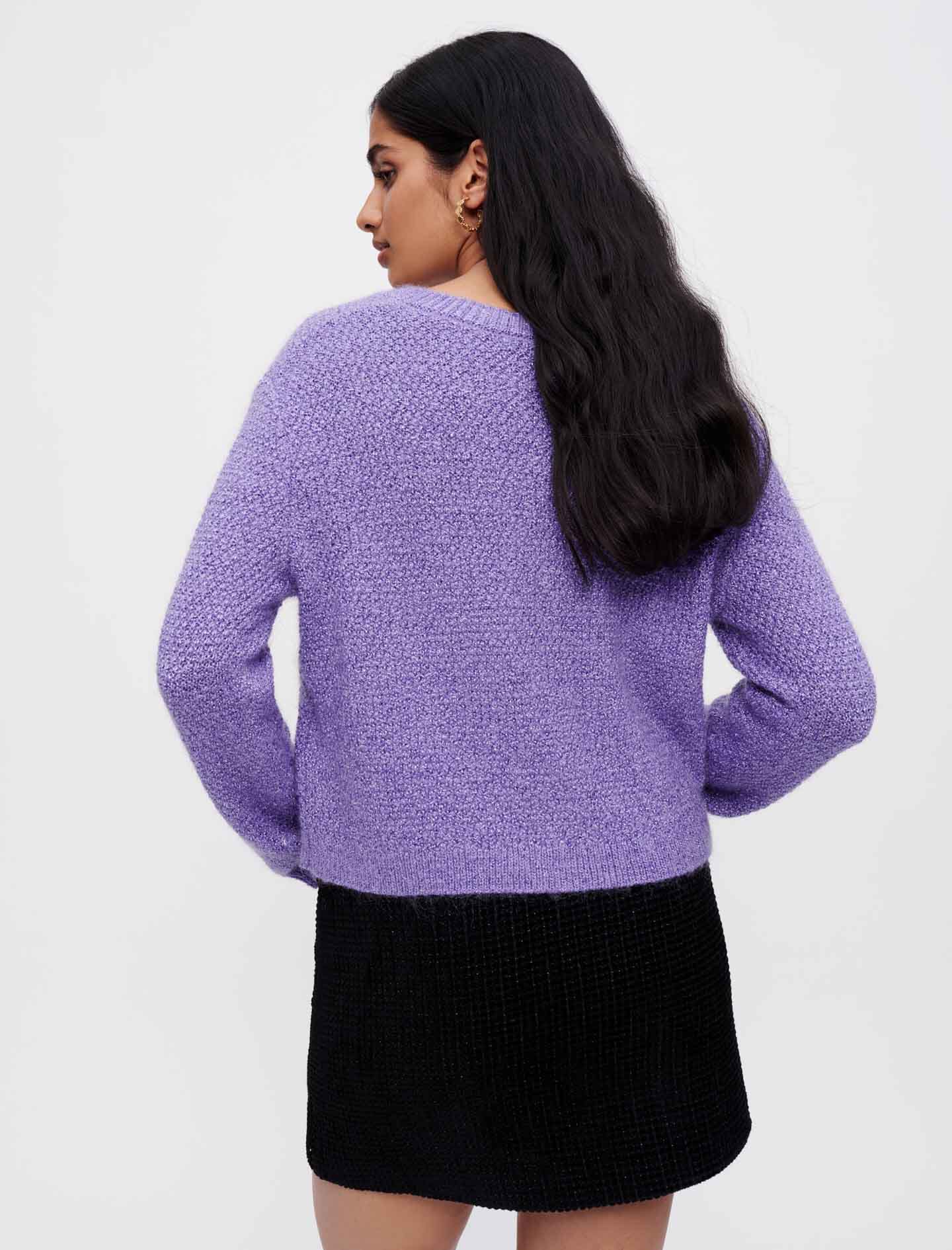 Purple short cardigan shop