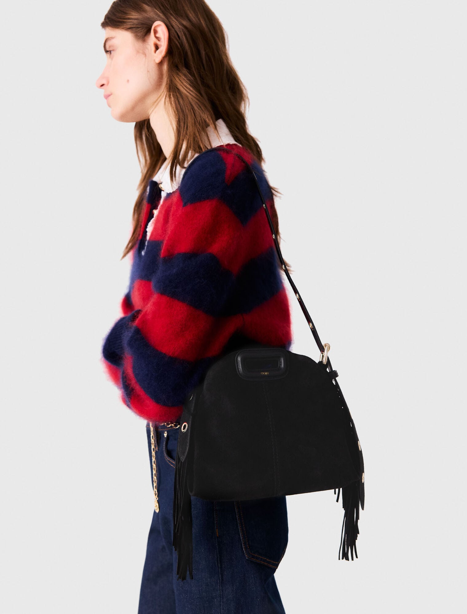 Sac Miss M mini en cuir su&egrave;de