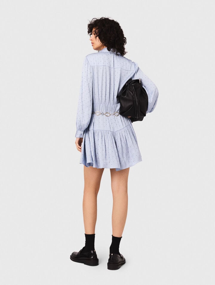 Studded flowing shirt dress