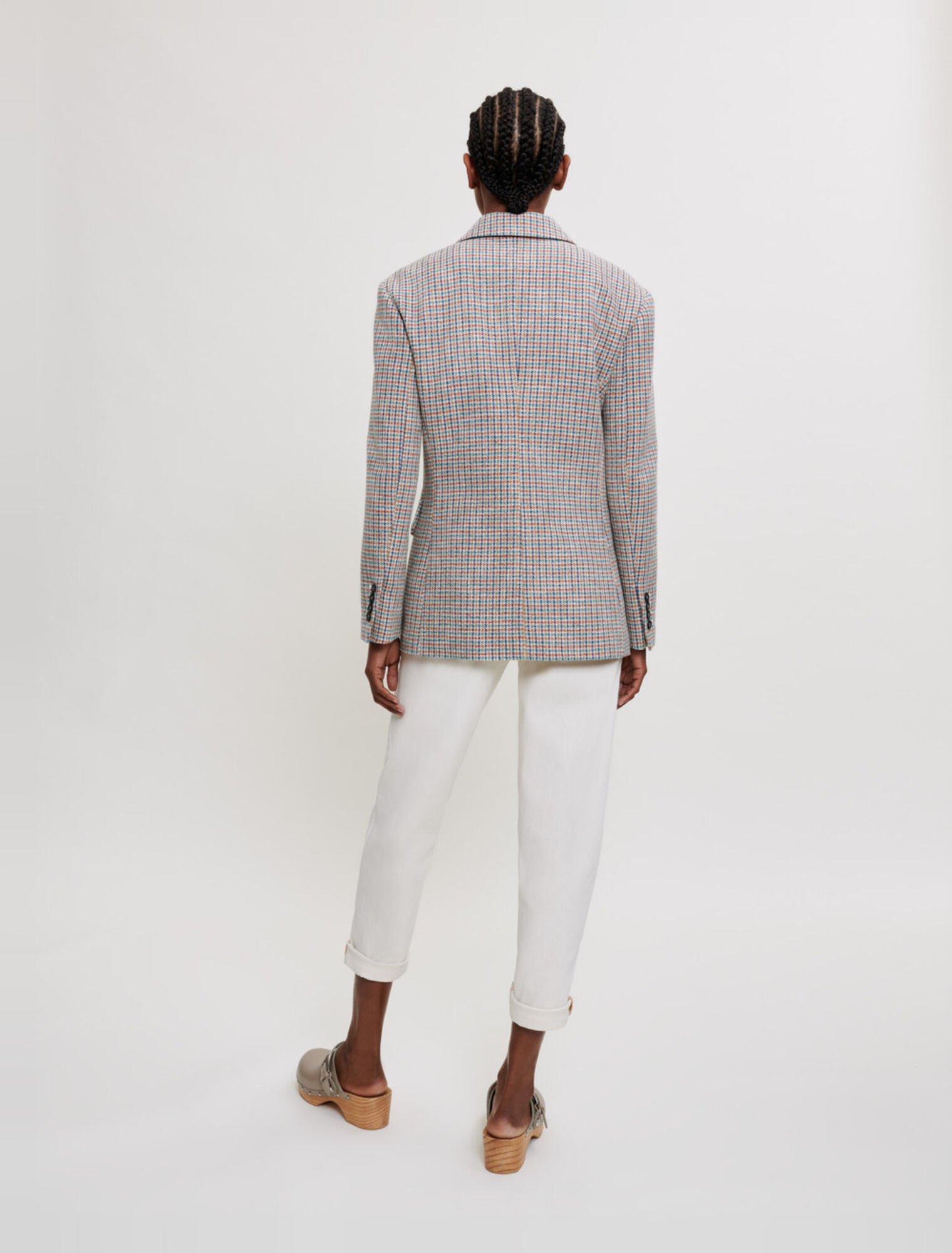 Houndstooth pattern suit jacket