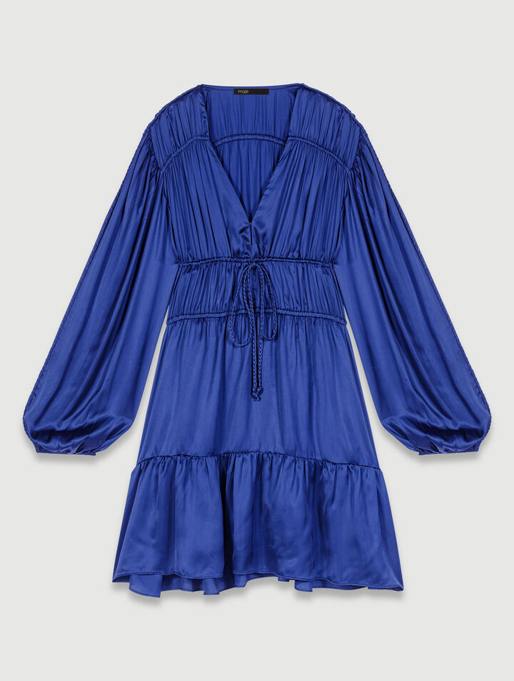 Robe courte satinée
