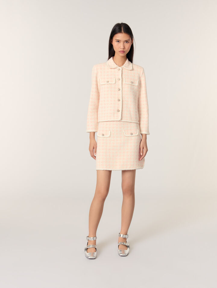 Veste en maille effet tweed