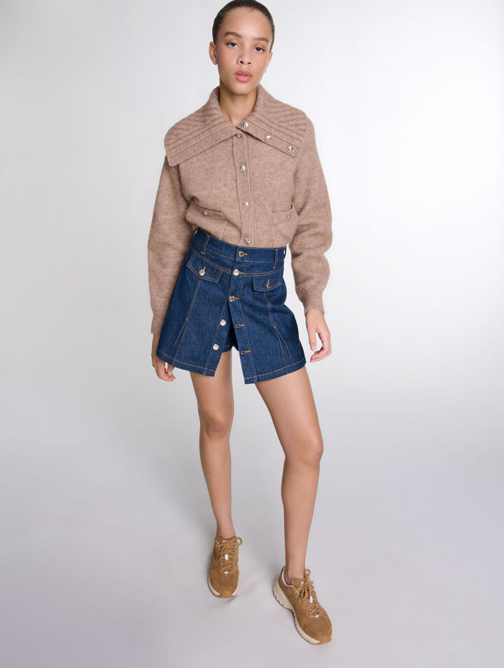 Short trompe l'œil en denim