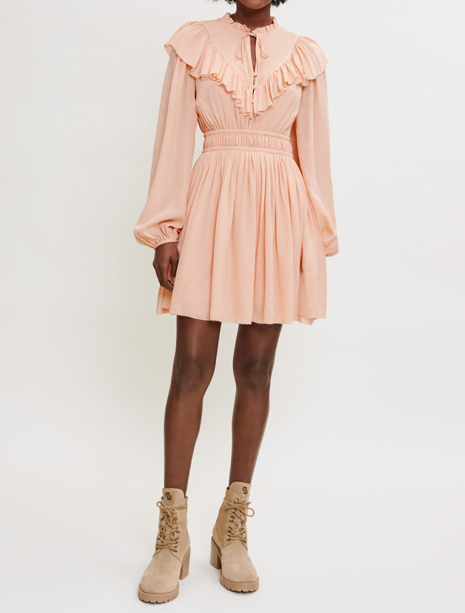 Ruffled short dress