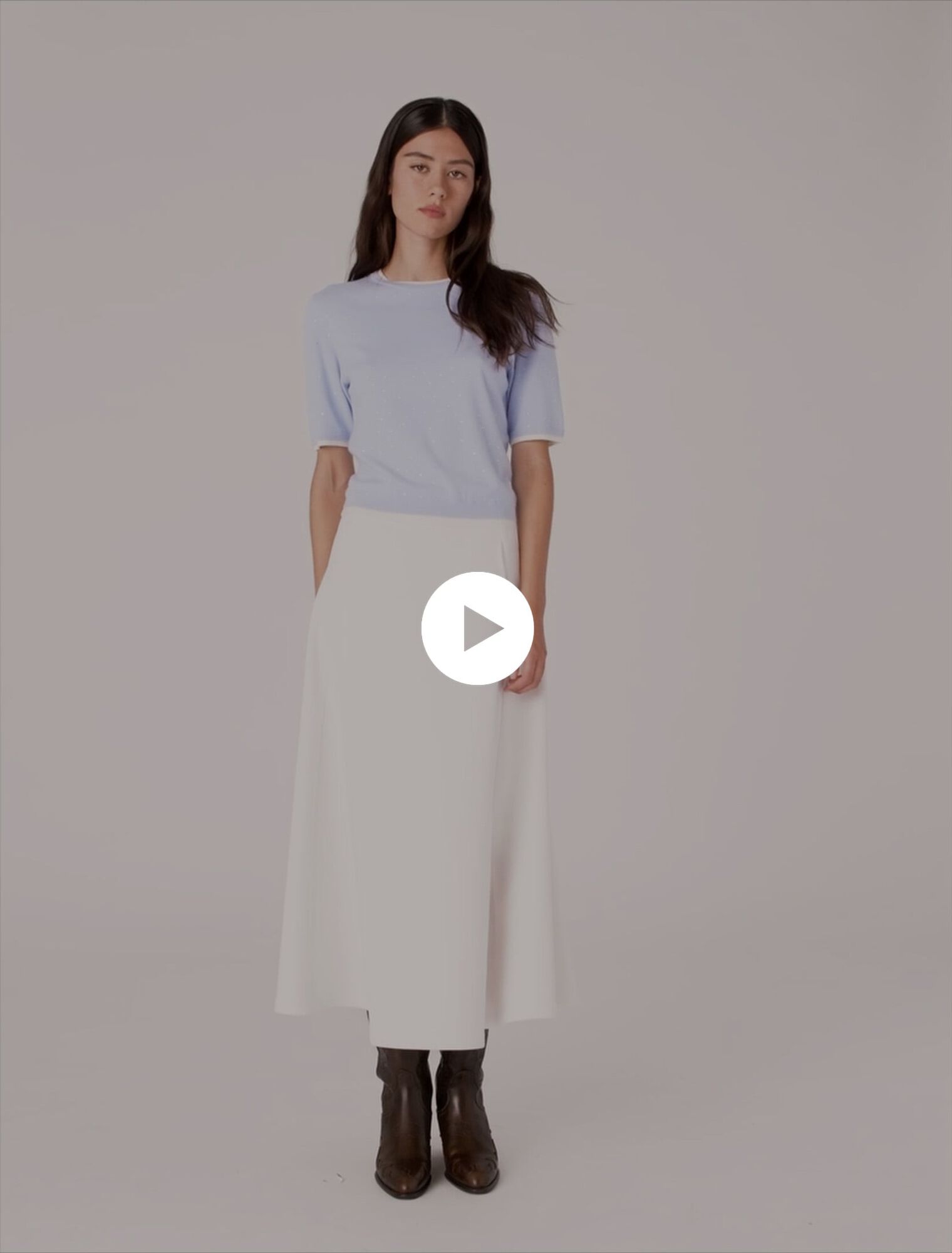 100% wool short-sleeve sweater