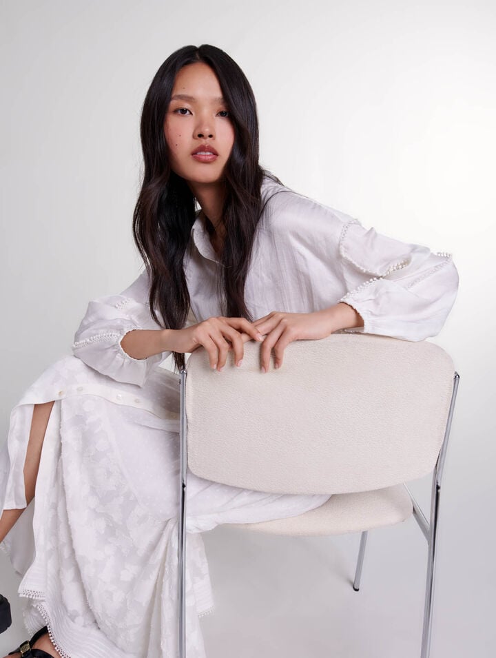 Robe longue en patchwork de coton