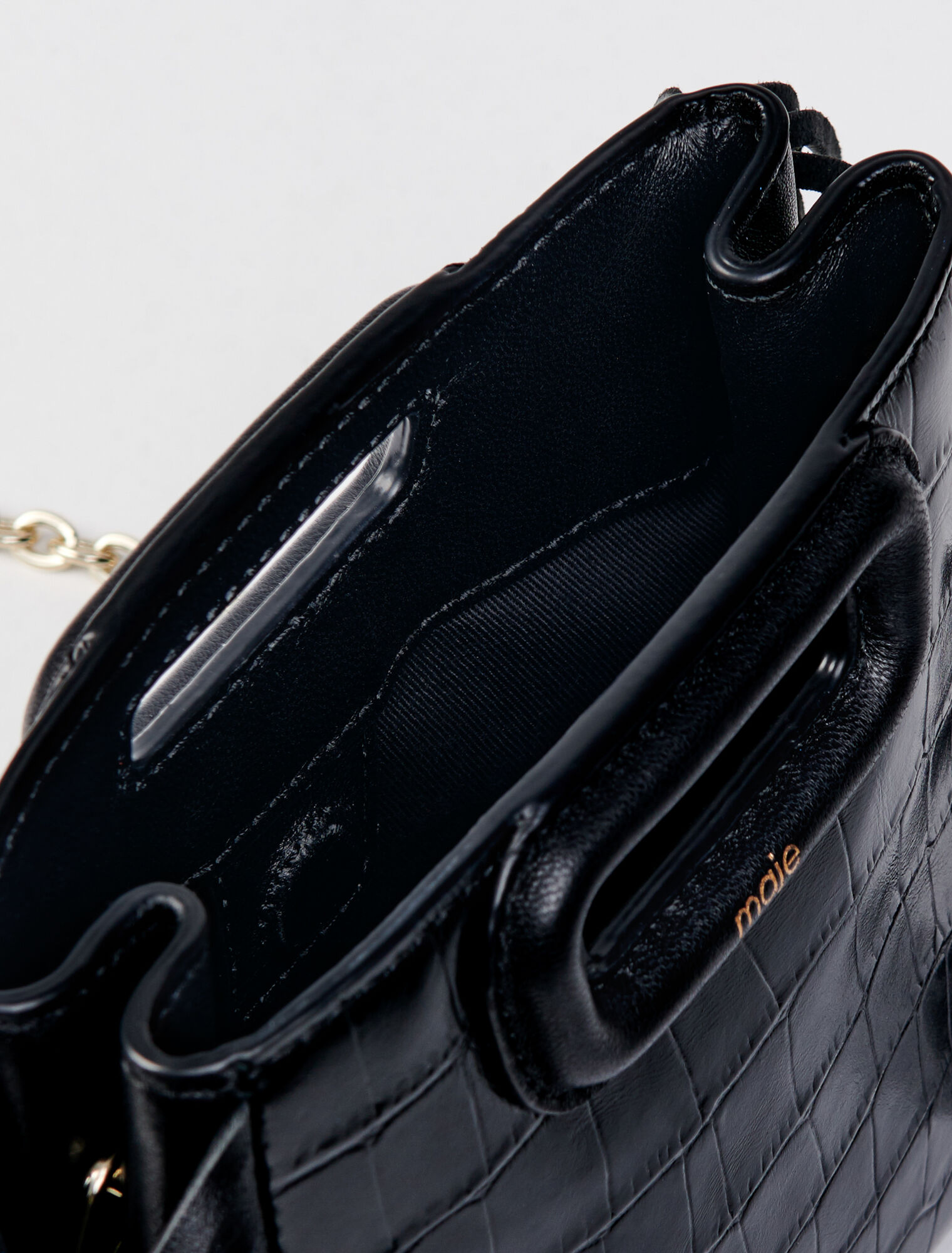 Sac M Mini en cuir croco