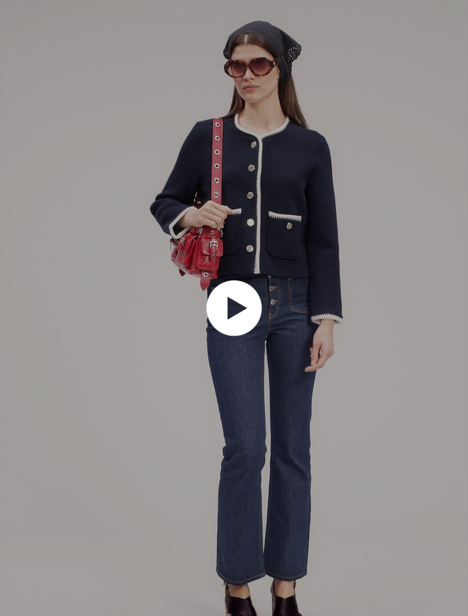 Cardigan en laine mélangée