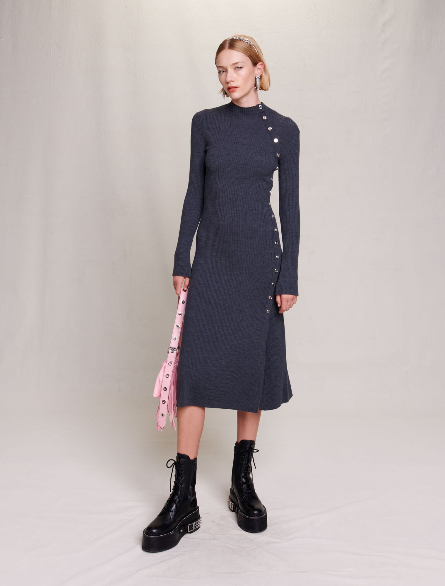 Robe longue en maille