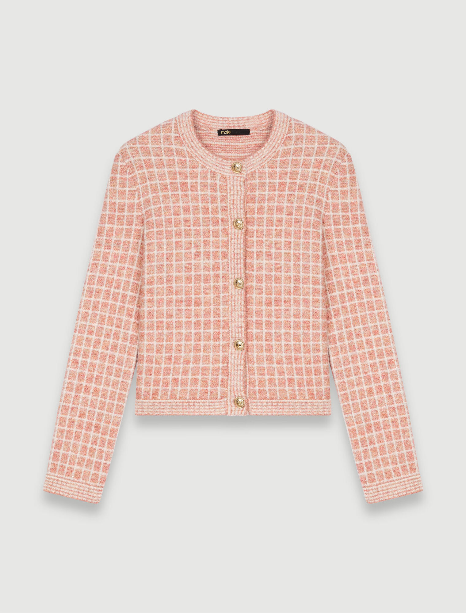 Cardigan en maille façon tweed