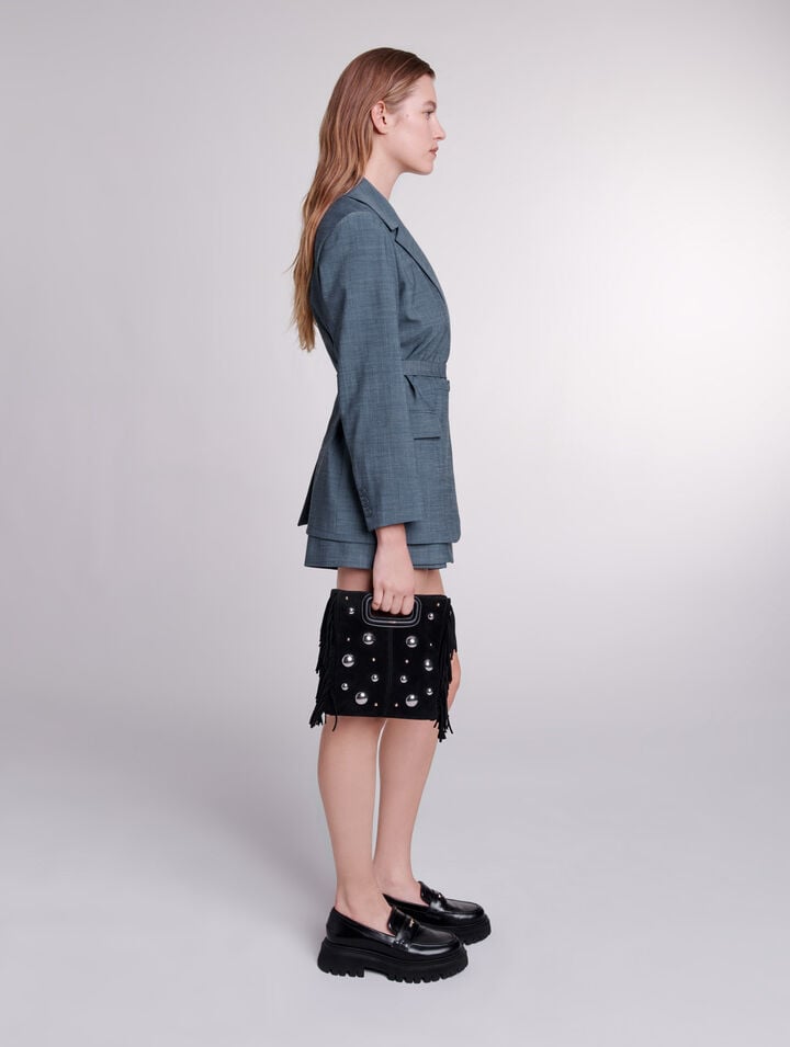 Veste de tailleur à ceinture