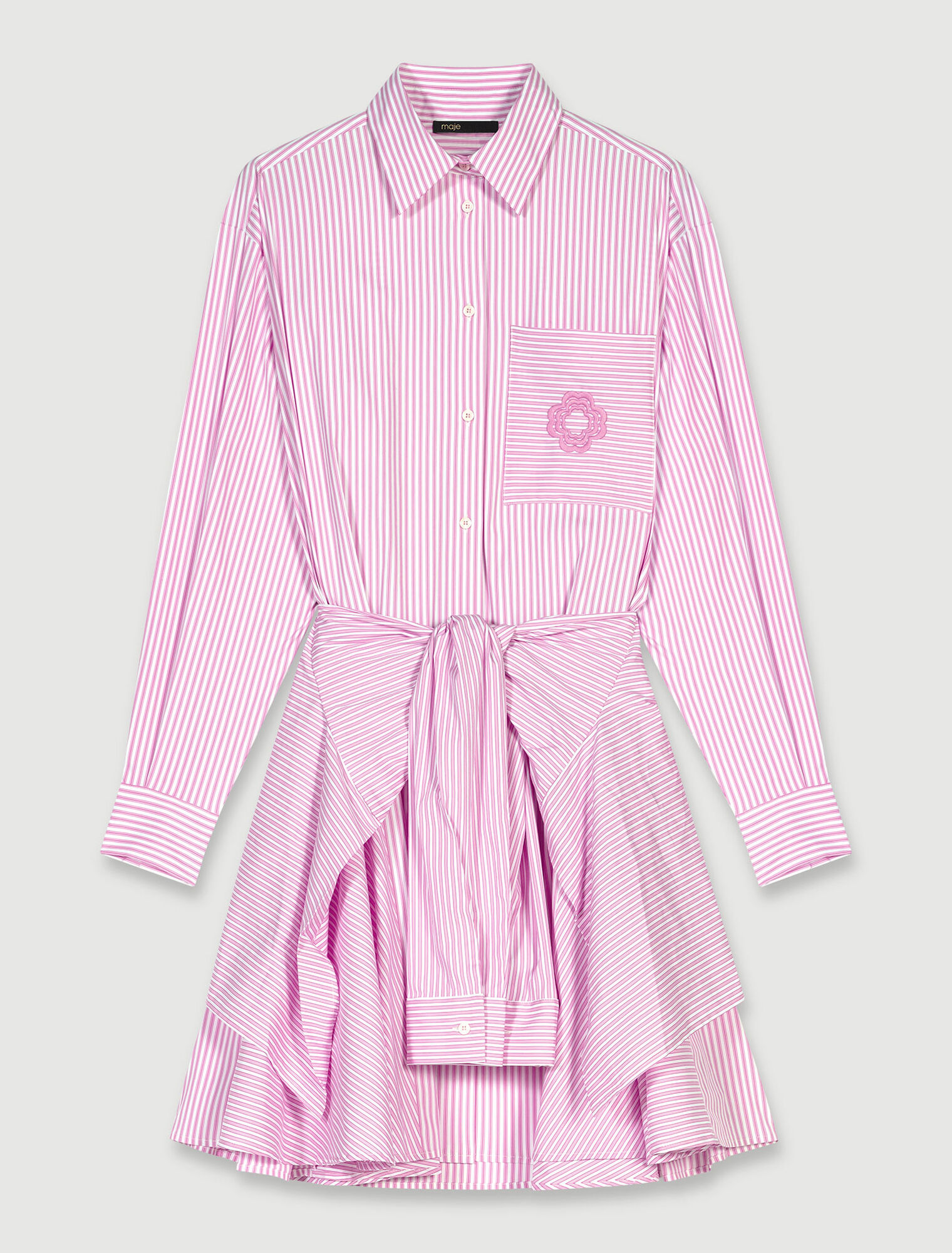 Robe chemise à rayures